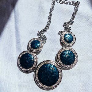Blue Metal Necklace